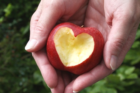Æble med hjerte